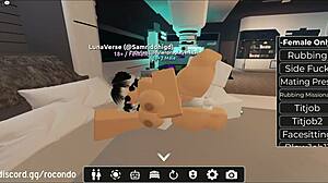 nueva sesion con hermosa zorra en roblox, doggystyle bent over