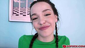 Juan Loco Sneaks a Peek at Stepsis Rissa May's Massive Boobs