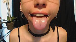 Cute Goth Drools Passionately.