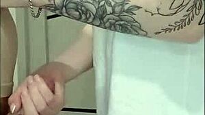 Stepmom's Friend Jerked My Dick at House Party 😜