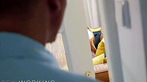 Chubby Big Tits Cam Girl Lady Lyne Interacts with Landlord for Fans