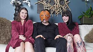 Anal slave feels intense pleasure in threeway