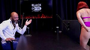 Ruiva Safada Shows Ass After Husband Suggests Swinging Lifestyle, Loves Big Thick Cock