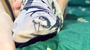 you sneak into stepsister's room for asmr feet joi, playing with toes and holes.