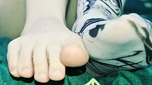 you sneak into stepsister's room for asmr feet joi, playing with toes and holes.