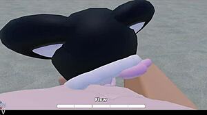 Fucking Girl's Big Tits On Crossroad Beach