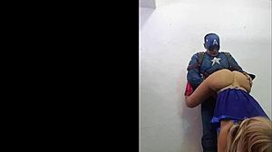 Savana Styles Blows Captain America In Cosplay