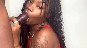 Evil Eater Keisha Minaj Sucks Stepbrother's Big Black Cock For Cumshot