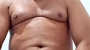 Yuri Gaucho Brazilian Bear Amateur Handjob Leads To Big Cumload