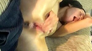 petite british teen 18+ oils tight ass before squirting