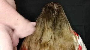 Came on stepmom's long hair, she didn't mind 😏