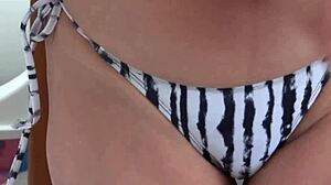 beautiful stepmom flaunts bikini on beach for attention