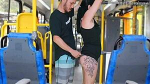 morena gropes stranger on crowded bus in bold move. uncensored action unfolds with amateurs.