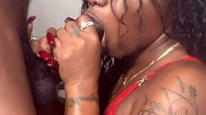 Evil Eater Keisha Minaj Sucks Stepbrother's Big Black Cock For Cumshot