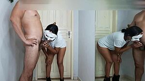 Hoje tu vai ter que me comer a bunda aqui no corredor!