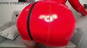 News on hot red fetish outfit