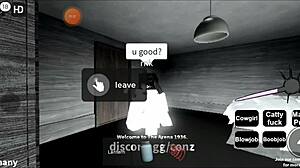 the roblox whore engages in sex, showing off her big ass