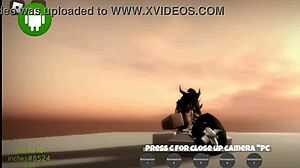 the roblox whore engages in sex, showing off her big ass