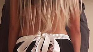 Candie cross french maid face fucking