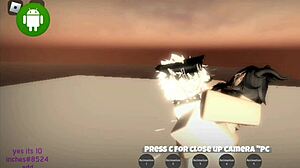 the roblox whore engages in sex, showing off her big ass