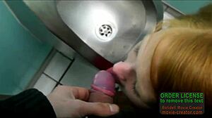 blowjob in the toilet with russian whore