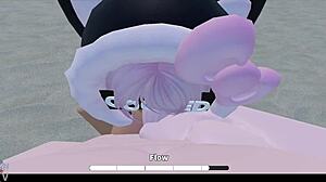 Fucking Girl's Big Tits On Crossroad Beach