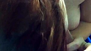 amateur redhead really loves sucking that dick