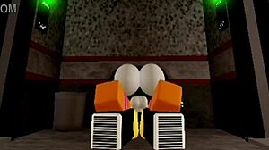 two fnaf roblox sluts feel excited, getting fucked cowgirl, doggystyle, and bent over