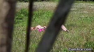 Naughty looker gets cumshot on her face sucking all the load