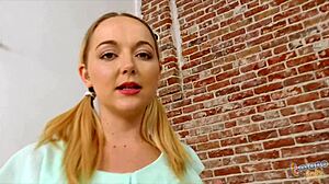 blonde pornstar iris rose gives jerk off instructions leading to cum on face