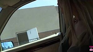 In the toilet christina rubs her cunt while swallowing a big black cock