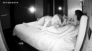 Two amateur girls engage in group hardcore action with young males