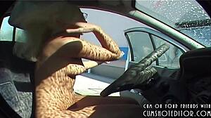 Young German Amateur Enjoys Car Wash in the Nude