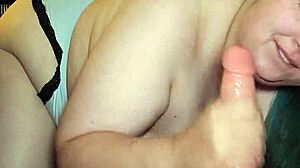 BBW With Big Tits And Ass Shakes While Deepthroating Dildo At Home