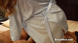 Bound Lesbian Slave Licks Mistress's Pussy In Facesitting Punishment