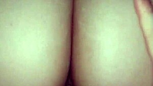 Big white ass riding that thin white cock