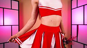 Hannah James 710 tries on sexy bunny cheerleader cosplay from Kill Bill and Lara Croft