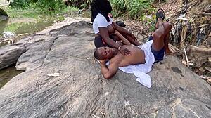 Streams Of Joy Dicked Outdoor With Huge Ass