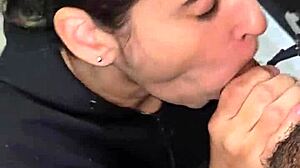 Lovely wife sucks sailor until last drop of cum.