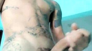 Slim Guy Shows His Good Toy In The Living Room