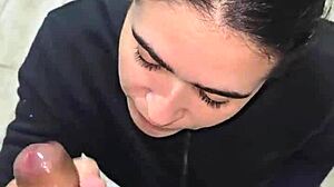 Lovely wife sucks sailor until last drop of cum.