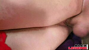 One huge cock filling brunette suttins tight pussy with jizz