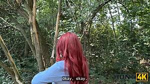 hunt4k redhead teen 18+ seduces producer with natural tits in public