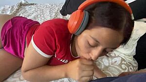 My stepsister was on her phone and I couldn't resist fucking her!