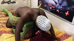 Rough and Fast Black Couple Pounds Hard in Missionary - Raw Amateur Action