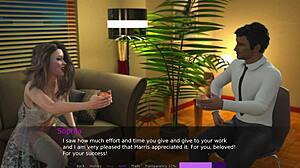 Surprise Threesome With Boss In Lingerie And Blowjob