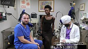 Behind the scenes, Rina Arems pussy gets fucked hard in latex outfit and blasted with a jizz cannon close-up