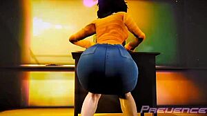 twerking bubble butt shakes and bounces in rhythmic dance