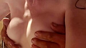 Wife And I Playing With Tits And Cock After Parting In Intense Handjob Session