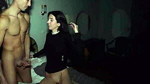i joined the college sex party with hot girls, fucking the brunette roughly until she swallowed my cum